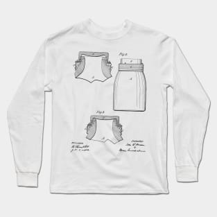 Fruit Jar Vintage Patent Hand Drawing Long Sleeve T-Shirt